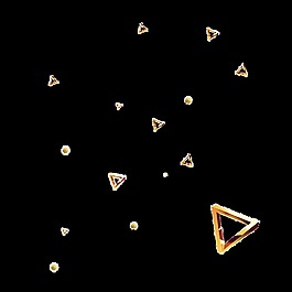 金色質(zhì)感三角元素