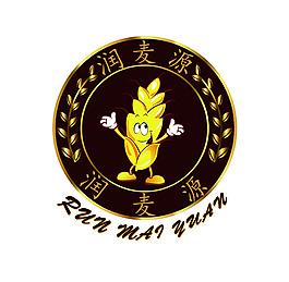 卡通麥子潤麥源LOGO