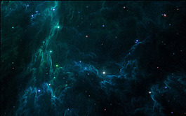 绿色渐变星空背景