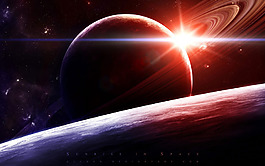 大氣宇宙星球背景