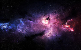 彩色漸變宇宙背景