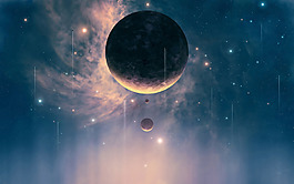 大氣宇宙星球背景