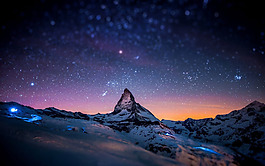 夢幻夜晚星空背景