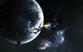 大氣宇宙星球背景