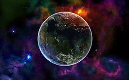大氣宇宙星球背景