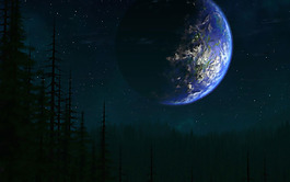 簡(jiǎn)約藍(lán)色星空背景素材