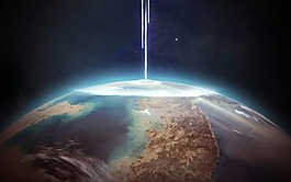 彩色漸變拼圖星空背景
