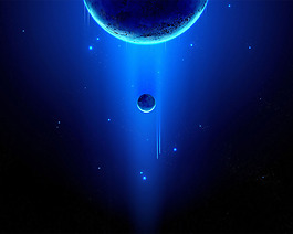 唯美藍色星空背景