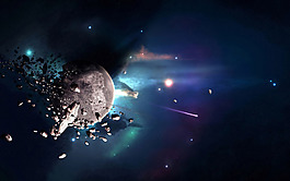 大氣宇宙星球背景
