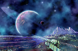 浪漫天文星球背景