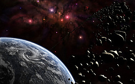 大氣宇宙星空背景