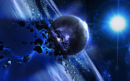 梦幻星球光晕背景
