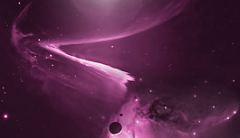 紫色夢幻意境唯美星空背景