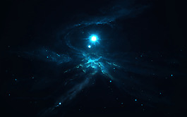 黑色宇宙星球唯美星空背景