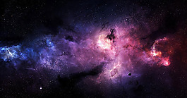 紫色创意梦幻唯美星空背景