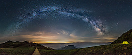 大氣田野太空唯美星空背景