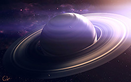 梦幻旋转星球唯美星空背景