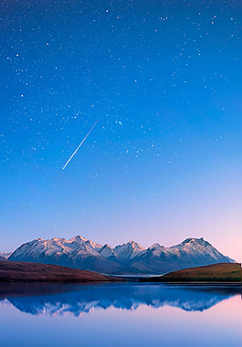 夢(mèng)幻藍(lán)色唯美星空背景