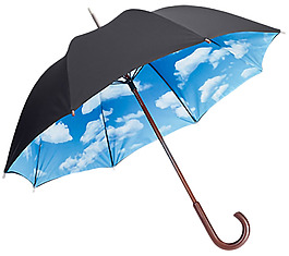 漂亮蓝天背景雨伞免抠png透明素材