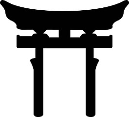 黑色神社鳥居剪影免摳png透明素材