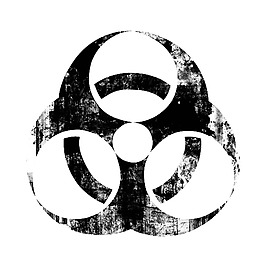 生物危害標志黑色印章免摳png透明素材