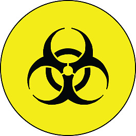 黃色生物危害標志免摳png透明素材
