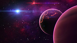 大氣宇宙星球唯美星空背景