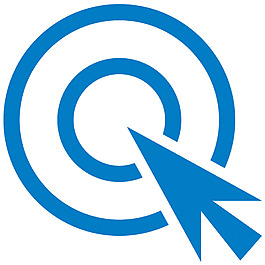 藍(lán)色箭頭漣漪光標(biāo)免摳png透明素材