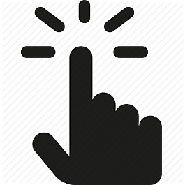 黑色手指鼠標(biāo)光標(biāo)免摳png透明素材