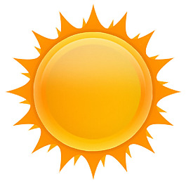 手繪黃色太陽免摳png透明素材