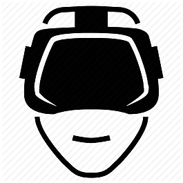 卡通戴vr眼鏡免摳png透明圖層素材