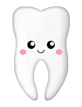 白色卡通牙齒免摳png透明圖層素材