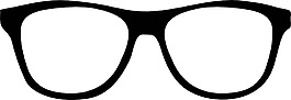 黑色塑料眼镜框免抠png透明素材