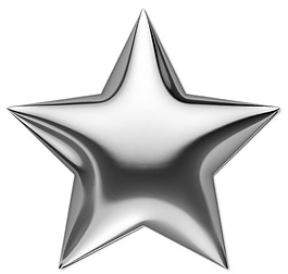 銀五角星圖片免摳png透明素材