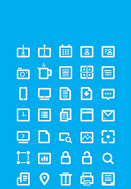 35白色粗線條矢量icon圖標(biāo)