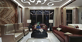 花紋客廳古典效果圖