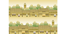 古代建筑矢量素材