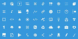 網(wǎng)頁UI白色線性icon圖標設計
