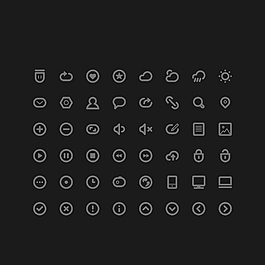 網(wǎng)頁UI圓形線條icon圖標設計