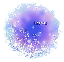 紫色梦幻树枝矢量素材