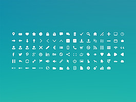 白色粗線條矢量icon圖標(biāo)設(shè)計