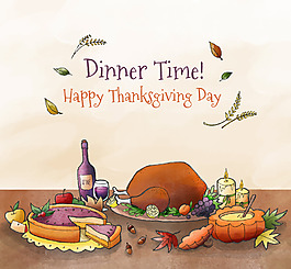 美好的感恩節素材設計