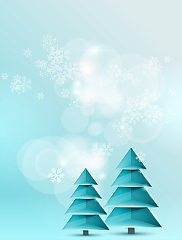 夢幻藍(lán)色炫光雪景背景素材