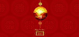 紅色喜慶吊墜背景矢量素材