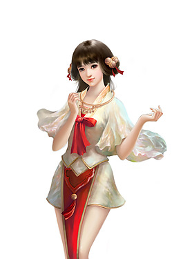卡通女子png元素素材