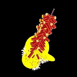 紅色喜慶爆竹
