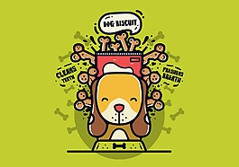 寵物狗狗糧矢量素材