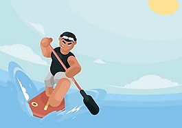 沖浪矢量素材