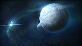 簡(jiǎn)約藍(lán)色星球背景素材