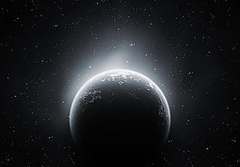 简约黑色星球背景